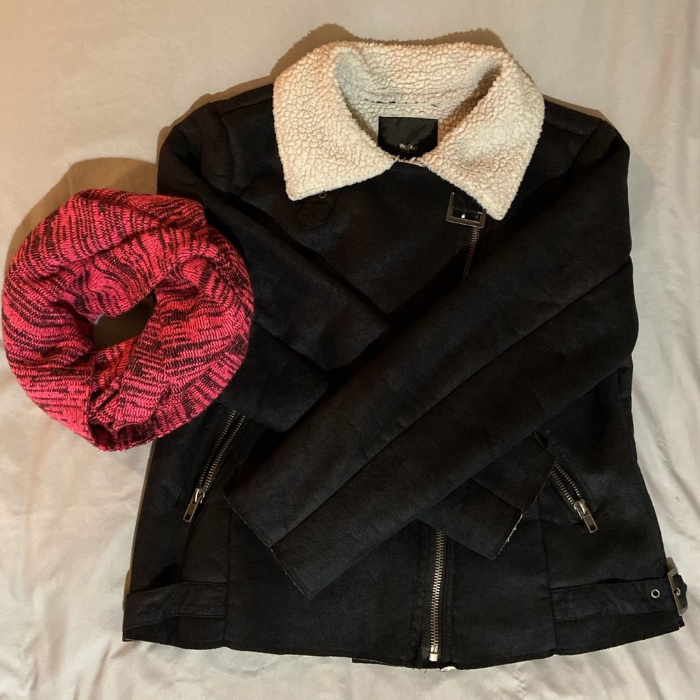 Black Suede Bomber Jacket